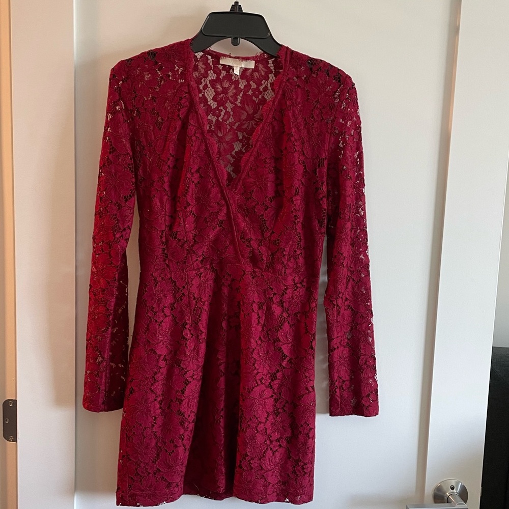 WAYF red lace dress. Size S. Great condition.